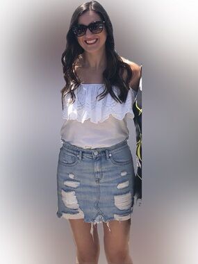 Express denim skirt